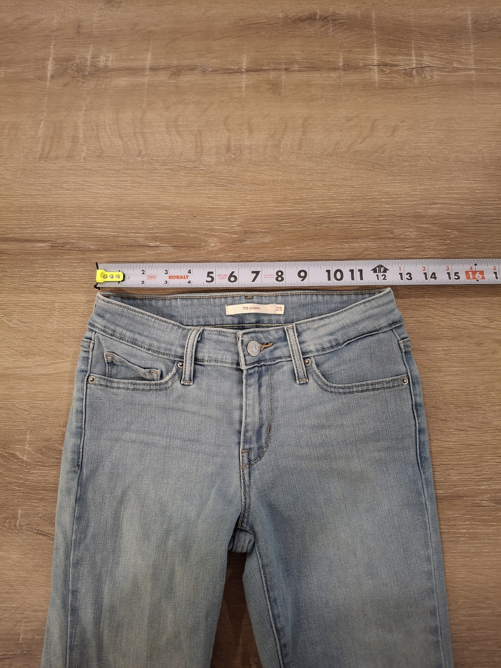 Levi's 711 Skinny Jeans Women's W25 L28 Light Wash Blue Denim - Picture 9 of 14
